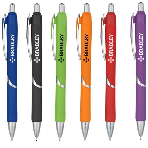 SH886 Sleek Write Dotted Grip Pen With Custom Imprint